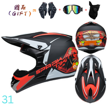Cargar imagen en el visor de la galería, Casco Motocross (Varios diseños y tamaños) + pack de regalo