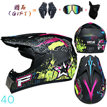 Cargar imagen en el visor de la galería, Casco Motocross (Varios diseños y tamaños) + pack de regalo