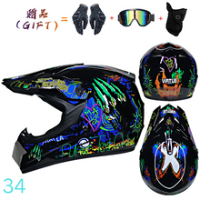 Cargar imagen en el visor de la galería, Casco Motocross (Varios diseños y tamaños) + pack de regalo