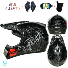 Cargar imagen en el visor de la galería, Casco Motocross (Varios diseños y tamaños) + pack de regalo