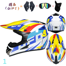 Cargar imagen en el visor de la galería, Casco Motocross (Varios diseños y tamaños) + pack de regalo