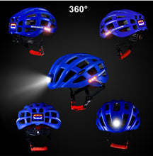 Cargar imagen en el visor de la galería, Casco con linterna y luces